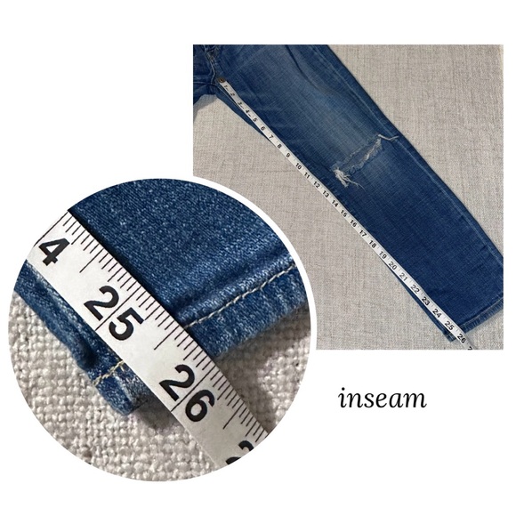 7 FOR ALL MANKIND Josefina Skinny Boyfriend Jeans Distressed Cottagecore Wmn 24 - Picture 14 of 16